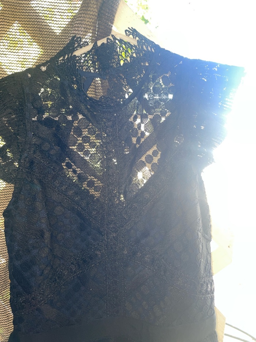 Adelyn Rae Black Lace Dress with Navy Lining